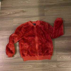 Forever 21 faux fur zip up jacket sz M